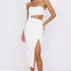 HELLO MOLLY Love At First Sight Midi Dress White