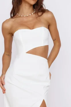 HELLO MOLLY Love At First Sight Midi Dress White