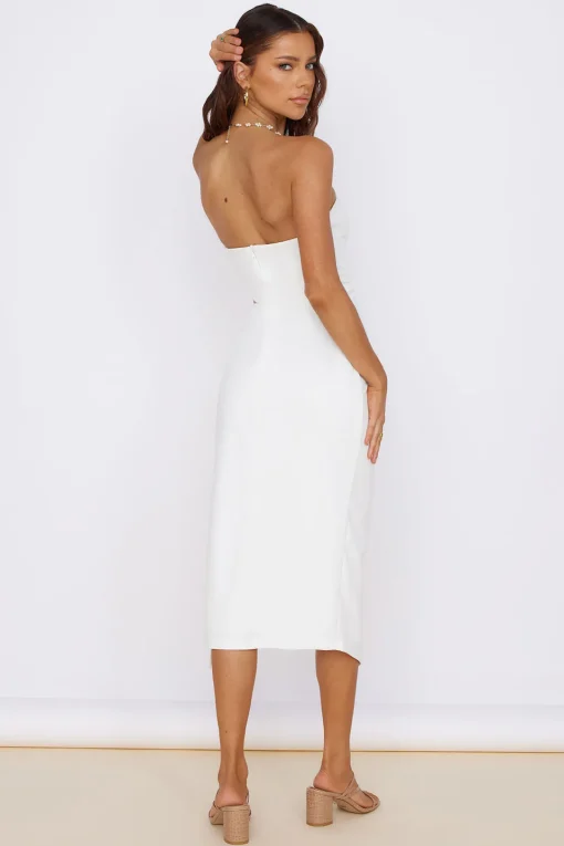 HELLO MOLLY Love At First Sight Midi Dress White