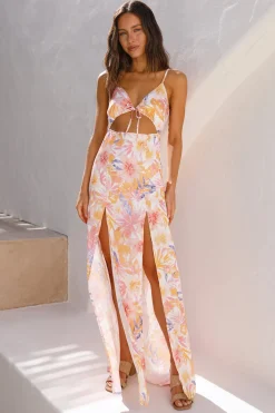 HELLO MOLLY Slow Sun Kissed Days Maxi Dress Orange