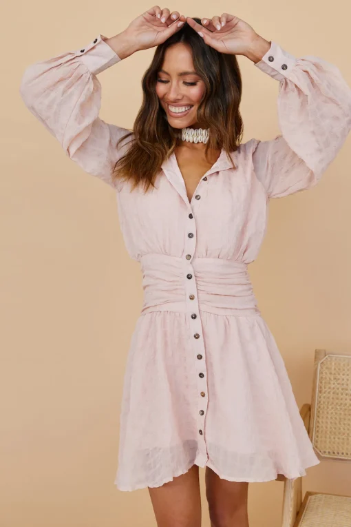 Idyllic Locations Dress Blush