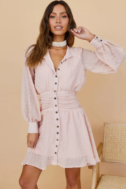 Idyllic Locations Dress Blush