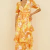 Inflorescence Maxi Dress Yellow