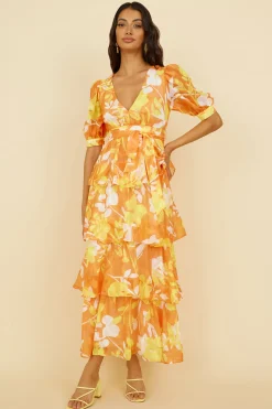 Inflorescence Maxi Dress Yellow
