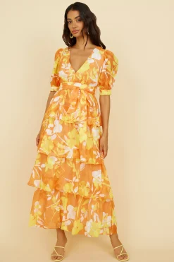 Inflorescence Maxi Dress Yellow