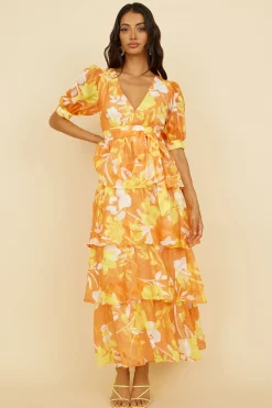 Inflorescence Maxi Dress Yellow