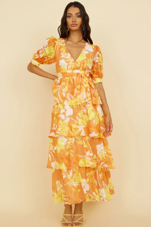 Inflorescence Maxi Dress Yellow