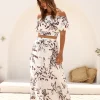 Island Whisper Maxi Skirt Brown