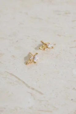18K Gold Plated Autumn Leaves Earrings Gold