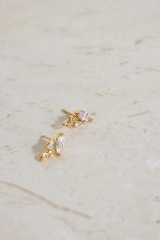 18K Gold Plated Autumn Leaves Earrings Gold