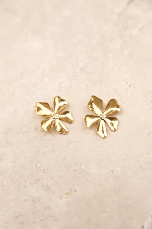 18k Gold Plated Blossom Love Earrings Gold