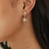 18K Gold Plated Evange Line Earrings Gold