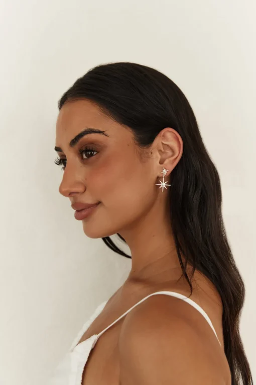18K Gold Plated Evange Line Earrings Gold