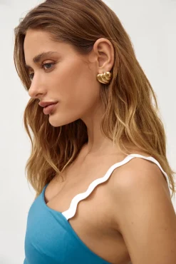 18k Gold Plated Fave Places Earrings Gold