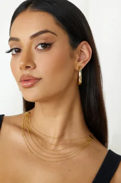 18k Gold Plated Goddess Past Necklace Gold