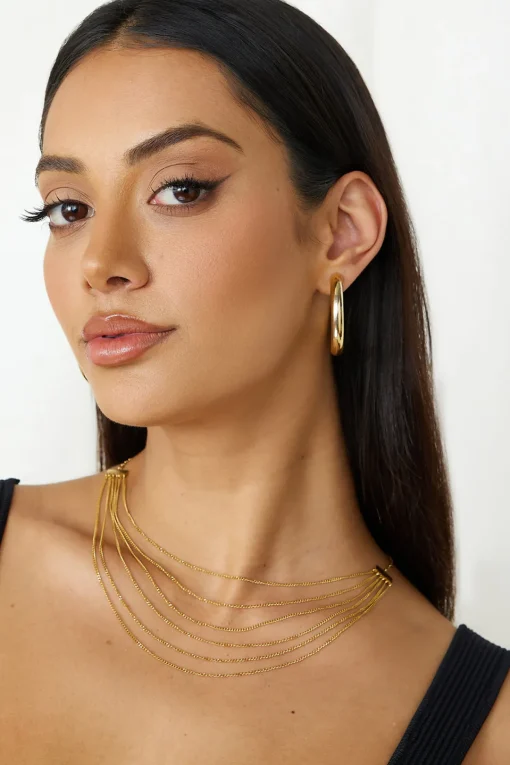 18k Gold Plated Goddess Past Necklace Gold
