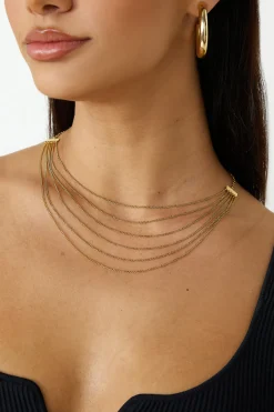 18k Gold Plated Goddess Past Necklace Gold