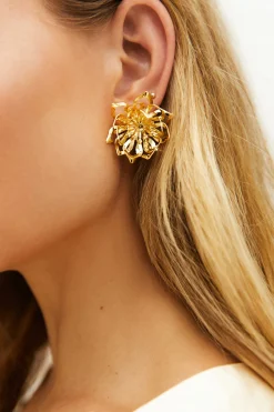 18K Gold Plated On The Glow Earrings Gold