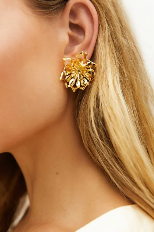 18K Gold Plated On The Glow Earrings Gold