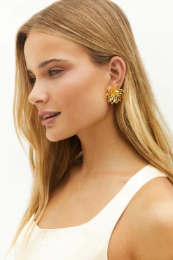 18K Gold Plated On The Glow Earrings Gold