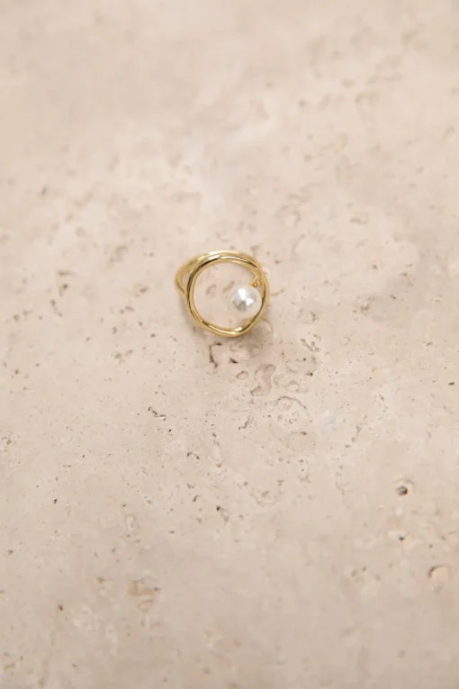 18k Gold Plated Pippa Pearl Ring Gold