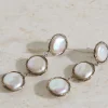 18K Gold Plated Precious Pearls Earrings Silver