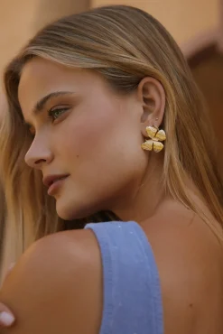 18k Gold Plated Spread Your Wings Earrings Gold