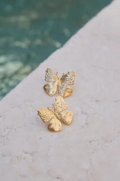 18k Gold Plated Spread Your Wings Earrings Gold