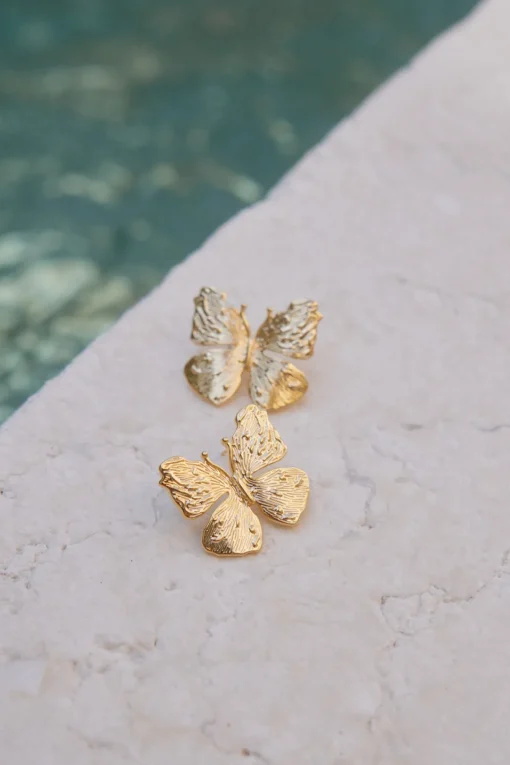 18k Gold Plated Spread Your Wings Earrings Gold