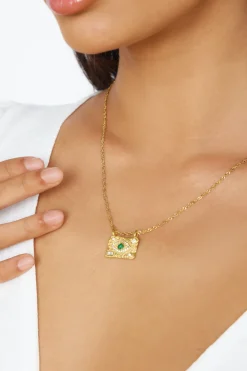 18k Gold Plated Treasure Box Necklace