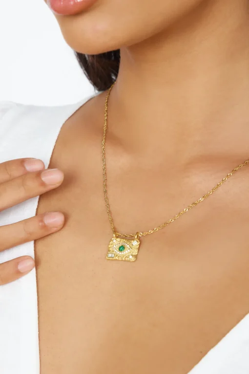 18k Gold Plated Treasure Box Necklace