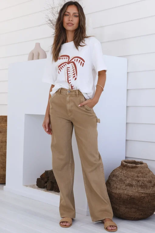 LEE High Baggy Carpenter Jeans Organic Tan