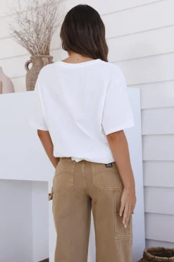 LEE High Baggy Carpenter Jeans Organic Tan