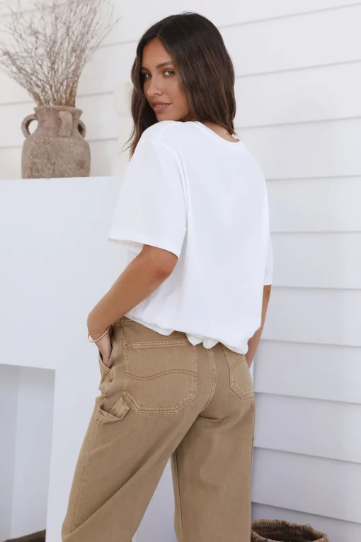 LEE High Baggy Carpenter Jeans Organic Tan