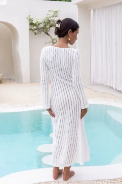 Leilani Knit Maxi Dress White