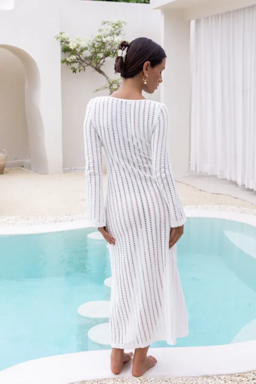 Leilani Knit Maxi Dress White