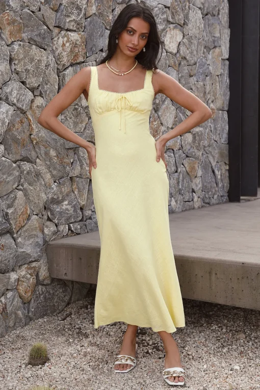 Lemon Squeeze Maxi Dress Yellow