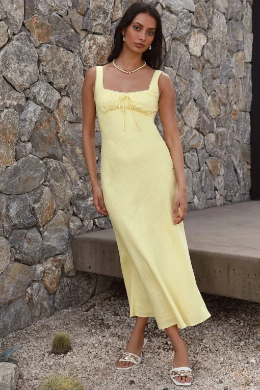 Lemon Squeeze Maxi Dress Yellow
