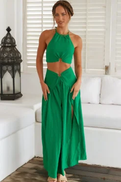 Lemon Tree Maxi Skirt Green