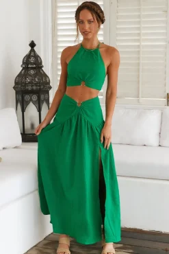 Lemon Tree Maxi Skirt Green