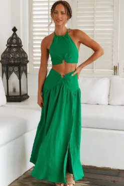 Lemon Tree Maxi Skirt Green