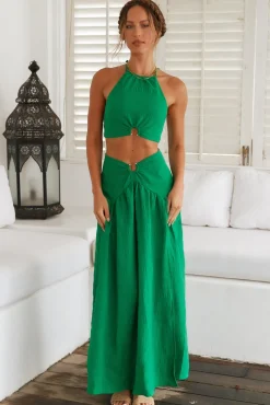 Lemon Tree Maxi Skirt Green