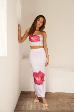 Magenta Hues Maxi Skirt Purple