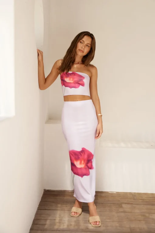 Magenta Hues Maxi Skirt Purple