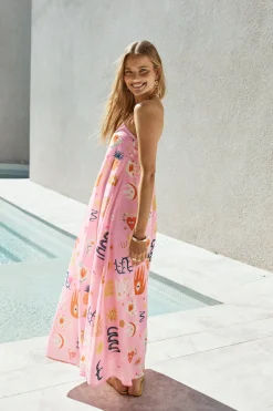Magic Tricks Strapless Maxi Dress Pink