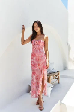 Majorca Strapless Midi Pink