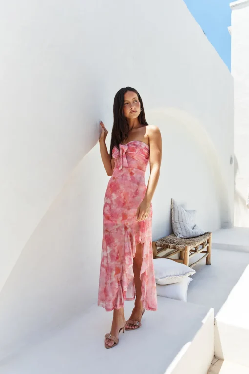 Majorca Strapless Midi Pink