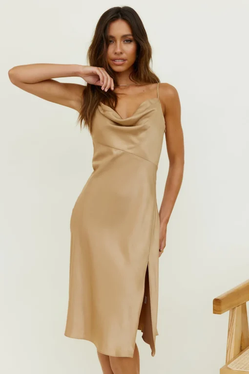 Manifestation Midi Dress Brown