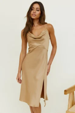 Manifestation Midi Dress Brown