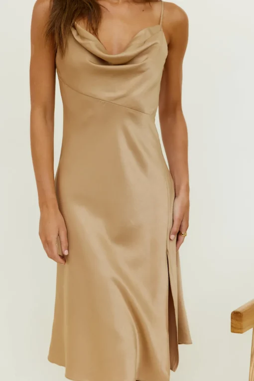Manifestation Midi Dress Brown